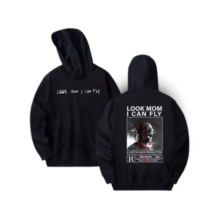 Look Mom I can fly Back Print Hoodie