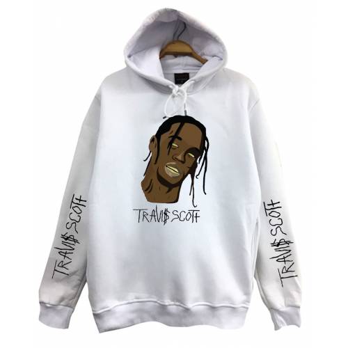 Travis Scott portrait pullover hoodie
