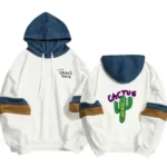 Front view of Travis Scott Cactus Jack Patches Hoodie with patch design