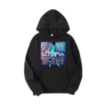 Travis Scott Pullover Utopia Hoodie front view with graphic print