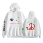 Travis Scott Thrills And Chills White Hoodie front design