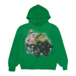 Travis Scott X SPONGEBOB FANCY LIFE HOODIE front design with graphic print