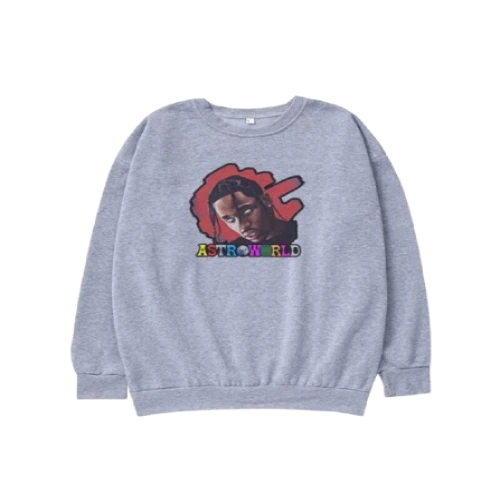Travis Scott Astroworld Unisex Pullover Sweatshirt front view streetwear design