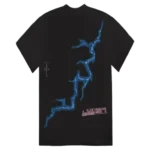 Travis Scott CJ For Fragment Danger Tee back view black oversized t-shirt