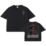Travis Scott CJ X Rodeo black shirt front view oversized graphic streetwear tee