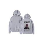 Travis Scott Cactus Jack Grey Hoodie front view with streetwear design