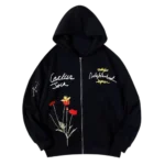 Back view of Travis Scott Cactus Jack x Neighborhood Hoodie with graphic print
