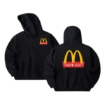 Travis Scott Logo McDonald’s Hoodie front view streetwear oversized fleece hoodie