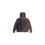 Back view of Travis Scott Split Dye Crest Hoodie with rear streetwear print