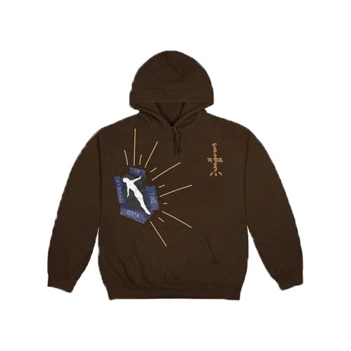 Travis Scott Brown Hoodie front view with minimal streetwear design