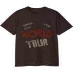 Travis Scott Tour Dates Tee front view streetwear cotton t-shirt