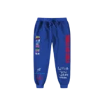 Travis Scott Wish You Were Here Astroworld Blue Pants front view streetwear relaxed fit