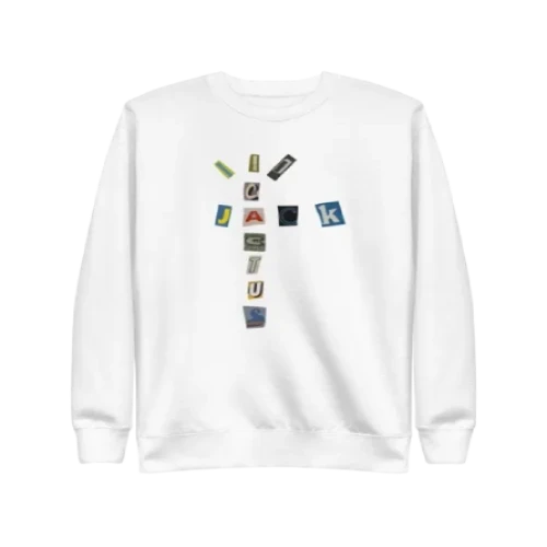 Travis X Cactus Jack Letters Sweatshirt front view typography streetwear design