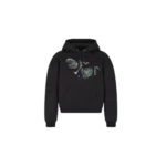 Travis Scott X Cactus Jack X Dior Black Hoodie front view luxury streetwear oversized fit