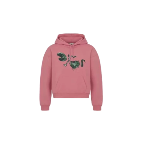 Travis Scott X Cactus Jack X Dior Pink Hoodie front view luxury streetwear oversized fit