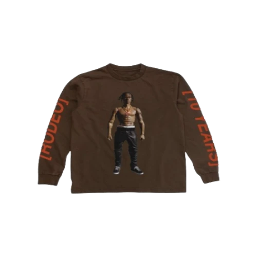Travis Scott Rodeo 10 Years Figure Action Longsleeve front view streetwear cotton shirt