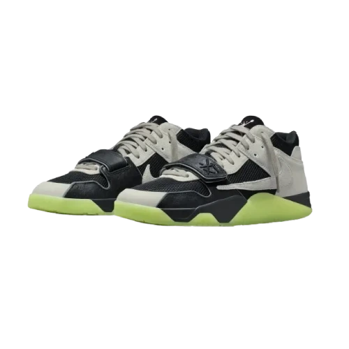 Front view of Travis Scott x Air Jordan x Chase B CJ1 T-Rexx Sneaker
