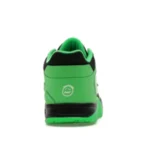 Back view of CJ1 T-Rexx Green Spark sneaker showing heel structure