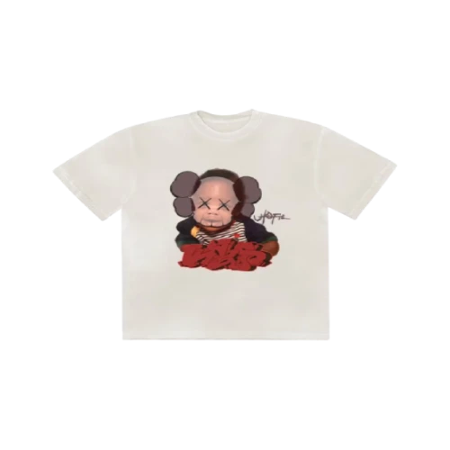 Travis Scott x KAWS Utopia I Tee front view streetwear cotton graphic shirt