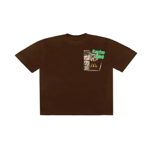 Travis Scott x McDonald’s Cactus Pack Vintage Tee front view retro streetwear cotton shirt
